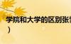 學(xué)院和大學(xué)的區(qū)別張雪峰（學(xué)院和大學(xué)的區(qū)別）