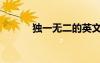 獨一無二的英文（唯一的英文）