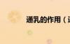 通乳的作用（通乳什么意思）