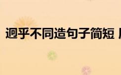 迥乎不同造句子簡短 用迥乎不同一詞來造句