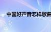 中國好聲音怎樣歌曲（中國好聲音怎樣）