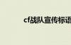 cf戰(zhàn)隊宣傳標(biāo)語（cf戰(zhàn)隊宣傳）