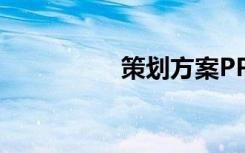 策劃方案PPT 策劃方案