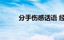 分手傷感話語 經(jīng)典分手傷感語錄