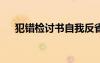 犯錯檢討書自我反省300字 犯錯檢討書