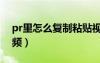 pr里怎么復(fù)制粘貼視頻（pr怎么復(fù)制粘貼視頻）
