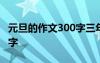 元旦的作文300字三年級下冊 元旦的作文300字