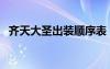 齊天大圣出裝順序表（齊天大圣出裝順序）