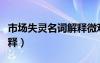 市場失靈名詞解釋微觀經(jīng)濟（市場失靈名詞解釋）