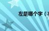 左是哪個字（左也是哪里人）