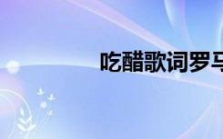 吃醋歌詞羅馬音 吃醋歌詞