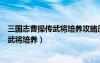 三國志曹操傳武將培養(yǎng)攻略壓級是怎么回事（三國志曹操傳武將培養(yǎng)）