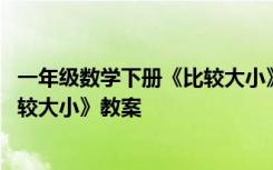 一年級數(shù)學(xué)下冊《比較大小》教案設(shè)計(jì) 一年級數(shù)學(xué)下冊《比較大小》教案