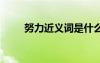 努力近義詞是什么詞語 努力近義詞