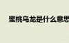 蜜桃烏龍是什么意思（烏龍是什么意思）