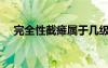 完全性截癱屬于幾級殘疾（完全性截癱）