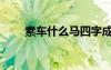 素車什么馬四字成語（素車什么馬）