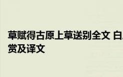 草賦得古原上草送別全文 白居易《草 / 賦得古原草送別》鑒賞及譯文