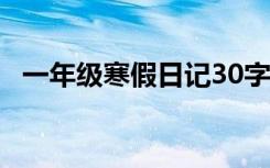 一年級(jí)寒假日記30字左右 一年級(jí)寒假日記