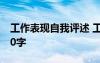 工作表現(xiàn)自我評述 工作表現(xiàn)自我評價范文100字