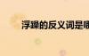 浮躁的反義詞是哪個(gè) 浮躁的反義詞