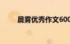 晨霧優(yōu)秀作文600字 晨霧優(yōu)秀作文