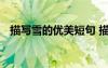 描寫雪的優(yōu)美短句 描寫雪的優(yōu)美句子段落