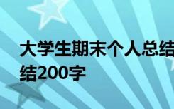 大學(xué)生期末個(gè)人總結(jié)簡短 大學(xué)生期末個(gè)人總結(jié)200字