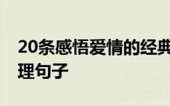 20條感悟愛情的經(jīng)典句子 感悟愛情的經(jīng)典哲理句子