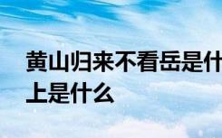 黃山歸來不看岳是什么地方 黃山歸來不看岳上是什么