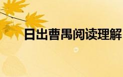 日出曹禺閱讀理解 日出曹禺課文原文