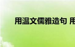 用溫文儒雅造句 用溫文爾雅如何造句