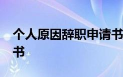 個(gè)人原因辭職申請(qǐng)書30字 個(gè)人原因辭職申請(qǐng)書