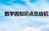 數學圓知識點總結初三 數學圓知識點總結