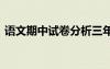 語文期中試卷分析三年級 語文期中試卷分析