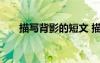 描寫背影的短文 描寫背影的唯美句子