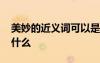 美妙的近義詞可以是好聽嗎 美妙的同義詞是什么