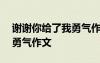 謝謝你給了我勇氣作文600字 謝謝你給了我勇氣作文