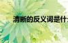 清晰的反義詞是什么詞 清晰的反義詞