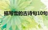 描寫雪的古詩句10句 描寫雪的古詩詞積累
