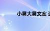 小暑大暑文案 適合小暑的文案