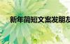 新年簡短文案發(fā)朋友圈 新年的簡短文案