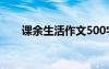 課余生活作文500字 以課余生活作文