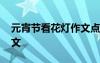 元宵節(jié)看花燈作文點(diǎn)面結(jié)合 元宵節(jié)看花燈作文