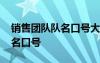 銷(xiāo)售團(tuán)隊(duì)隊(duì)名口號(hào)大全八字押韻 銷(xiāo)售團(tuán)隊(duì)隊(duì)名口號(hào)