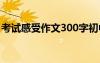 考試感受作文300字初中 考試感受作文300字