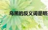 烏黑的反義詞是明亮嗎 烏黑的反義詞