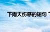 下雨天傷感的短句 下雨天傷感唯美句子