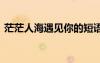 茫茫人海遇見你的短語 茫茫人海遇見你詩歌