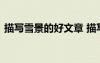 描寫雪景的好文章 描寫雪景的文章優(yōu)秀美文